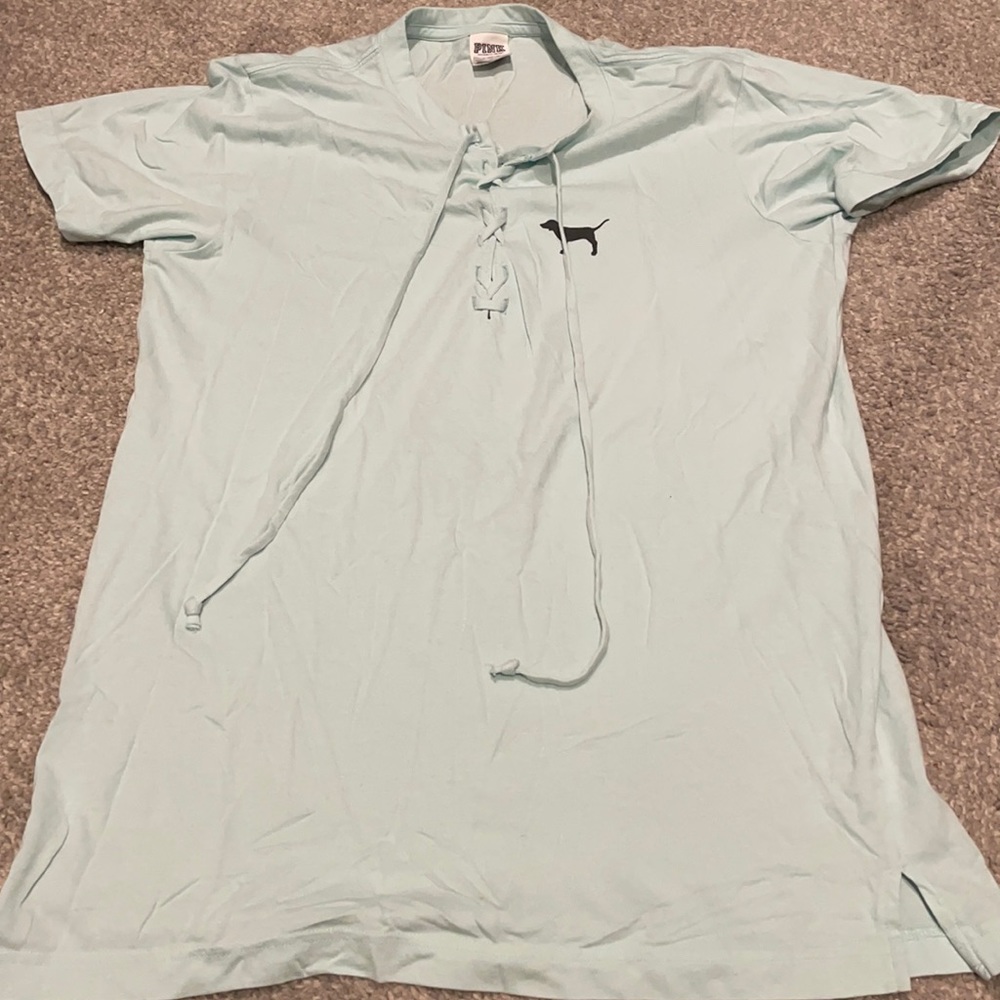 VS PINK t shirt light blue